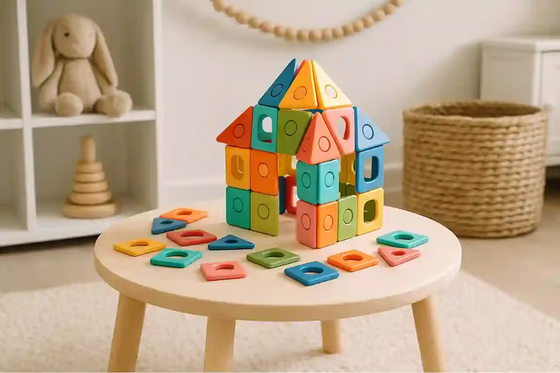 Minimalist Playroom: One-Toy Solution With Magnetic Blocks