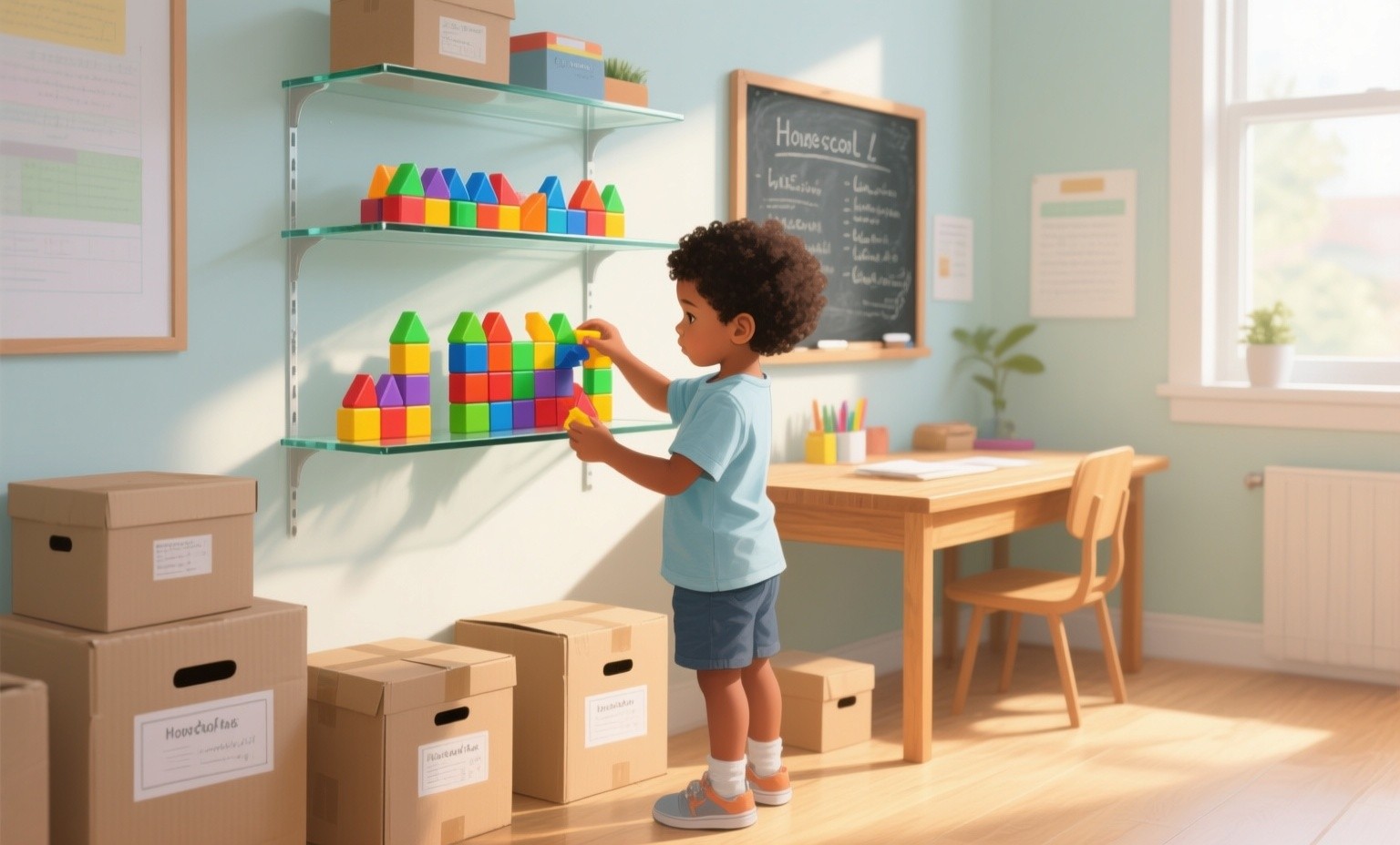 Homeschool Room Setup: Organizing Magnetic Building Materials for Daily Use