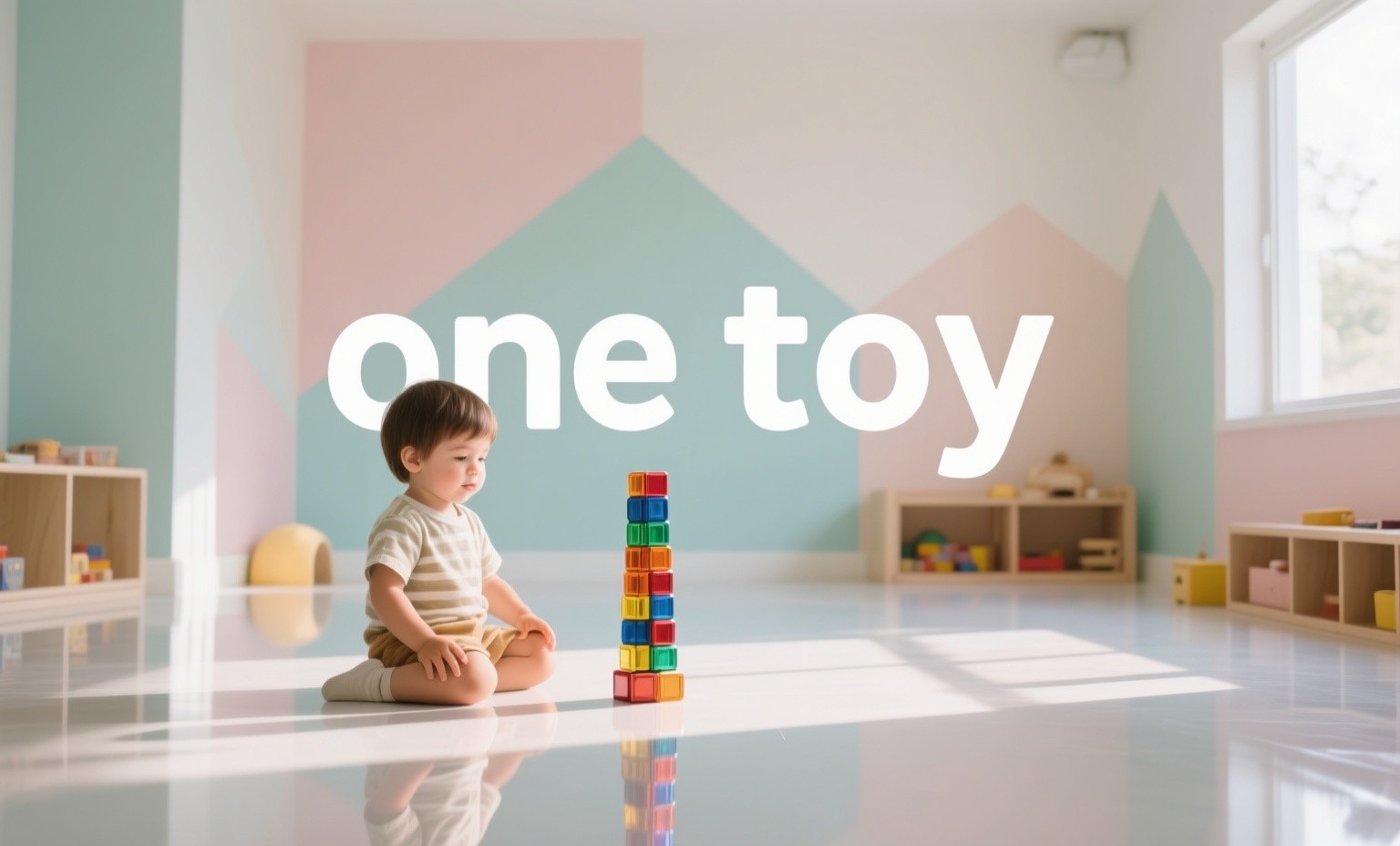 Minimalist Playroom: One-Toy Solution With Magnetic Blocks